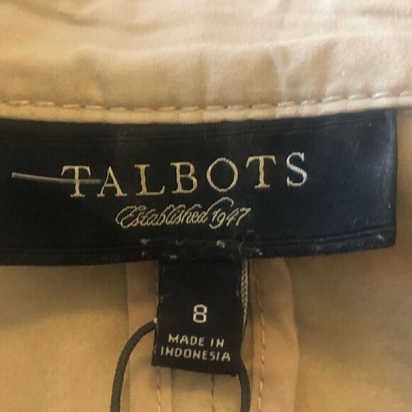 Talbots Cotton Safari Style Normcore, Beigecore Lt. Academia Blazer Size 8 NWOT - Picture 6 of 13